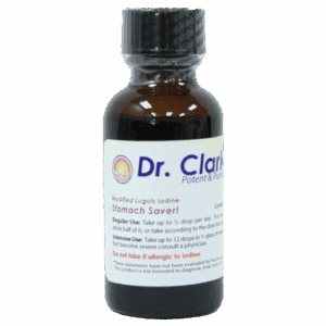 Dr. Clark Modified Lugol's Iodine Supplement Stomach Saver! 1 fl. oz (30 cc) (Vegetable Wash)
